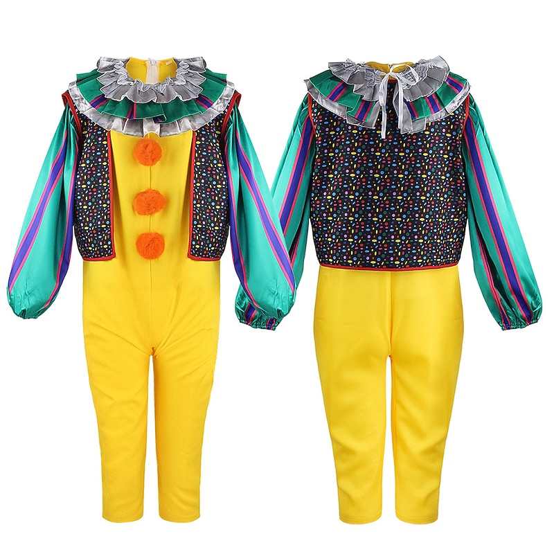 Burlesque Clown Clown Pennywise Halloween Cosplay Costume Party Costume Masquerade It Carnival Costume Outfits Cosplay Kid's Adults' Men's Women's Boys' Masquerade Mardi Gras Performance Party4