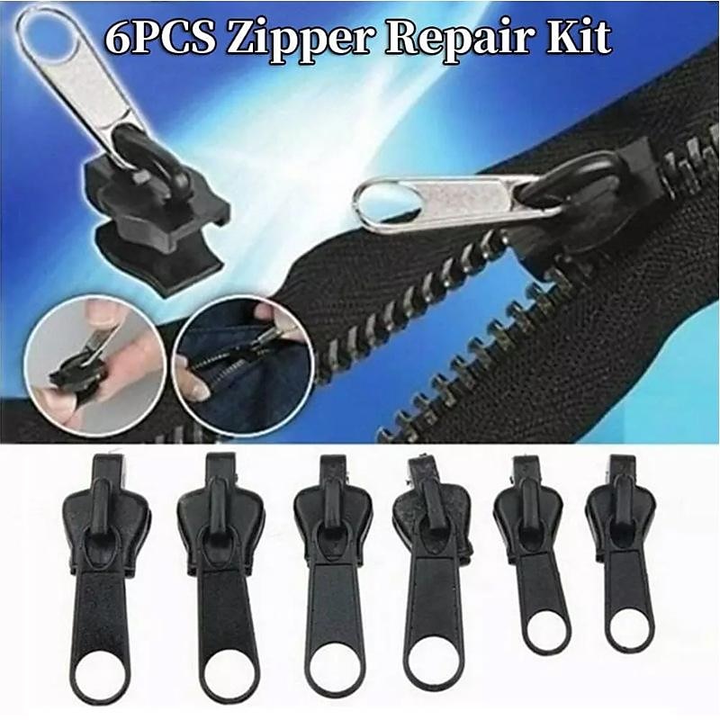 6pcs Fix Zip Puller Set- Zip Slider Repair Instant Kit - Fix Zipper Removable Rescue Replacement Pack, Instant Zipper Set3