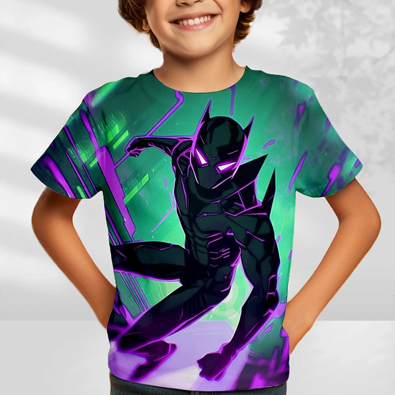 Boys 3D Graphic Cartoon T shirt Tee Short Sleeve 3D Print Summer Spring Active Sports Fashion Kids 3-12 Years Outdoor Casual Daily Regular Fit2