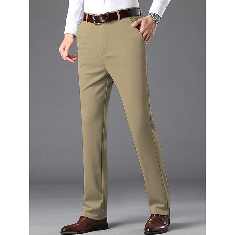 Men's Trousers Dress Pants Slacks Suit Pants Pocket Plain Comfort Soft Wedding Outdoor Daily Fashion Casual Black Royal Blue4