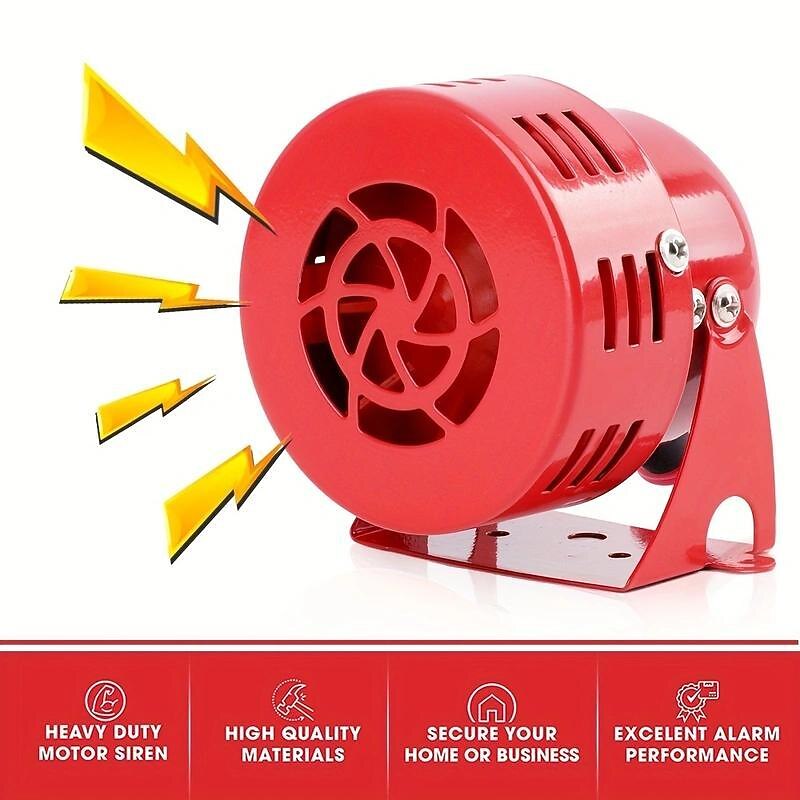 StarFire 1pcs MS-190 Motor Alarm Horn Wind Screw Electric Air Defense Alarm High decibel 220V Mine Factory Alarm Horn3