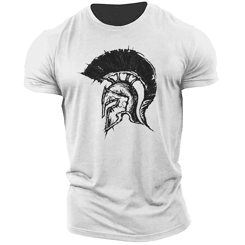 Men's Graphic Prints Armor T Shirt Graphic Tee Cotton Short Sleeve Graphic Shirt White Navy Blue Army Green Comfortable Tee Outdoor Street Fashion Designer Clothing3