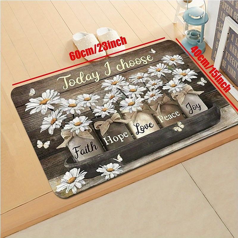 Daisy Kitchen Rugs Anti Slip Door Mats for Kitchen Floor Kitchen Rugs and Mats Non Skid Waterproof Kitchen Runner Comfort Standing Mat2