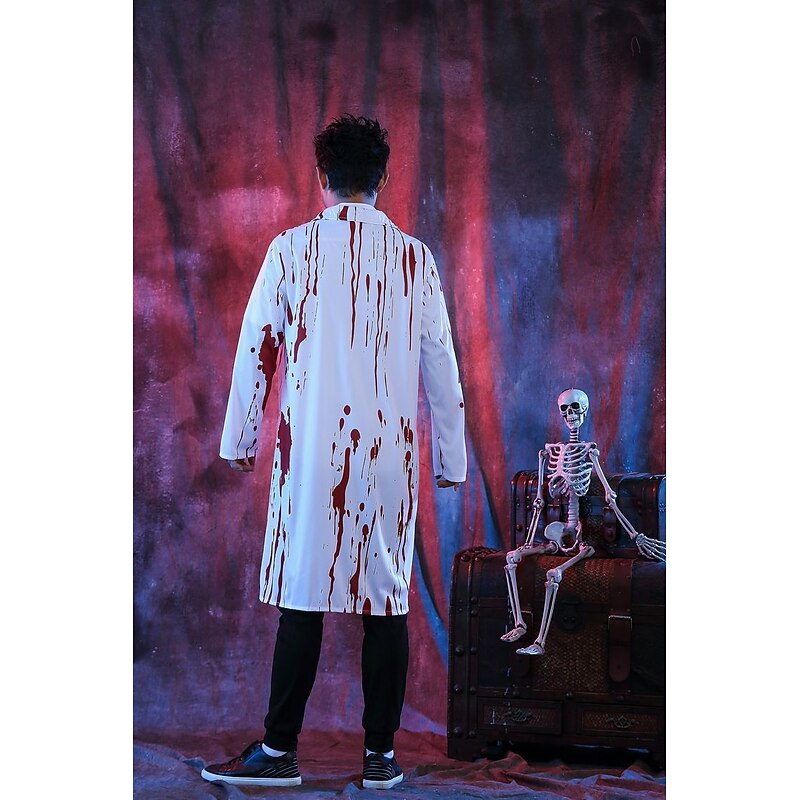 Couples Doctor Bloody Nurse Halloween Group Couples Costumes Men's Women's Movie Cosplay Cosplay Costumes White Costume Halloween Carnival Masquerade3
