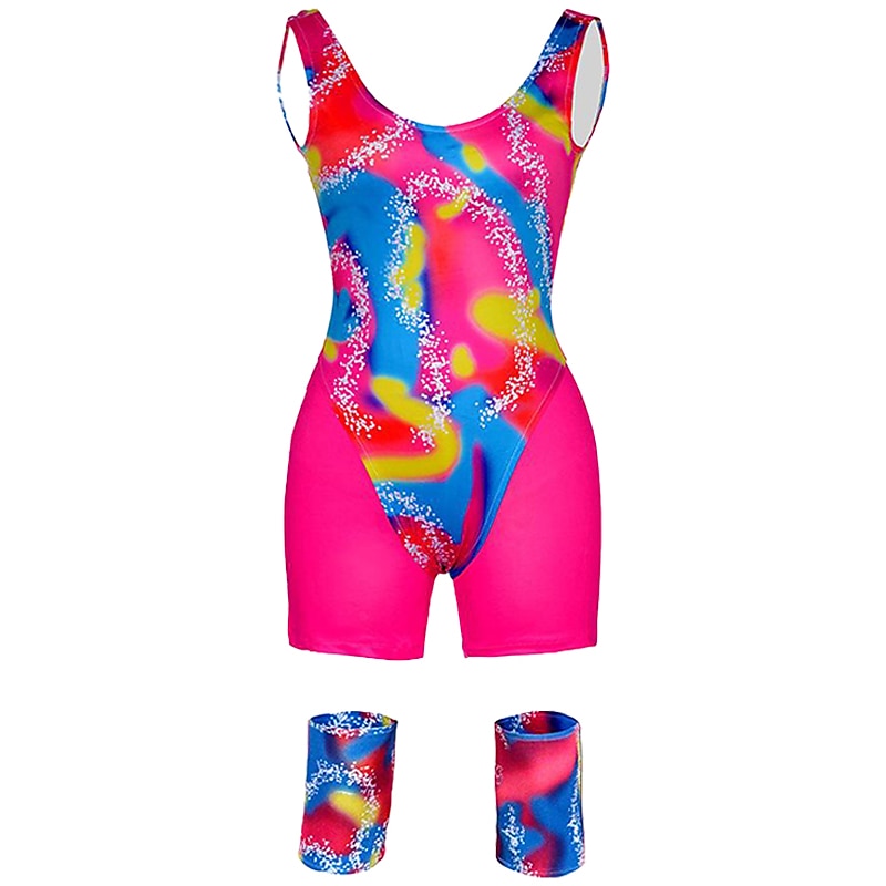 Couples Movie Rollerblade Outfits Doll Y2K Cowgirl Suits Jumpsuit Dress Hot Pink Men's Women's Couple's Cosplay Costume Halloween Carnival Masquerade2