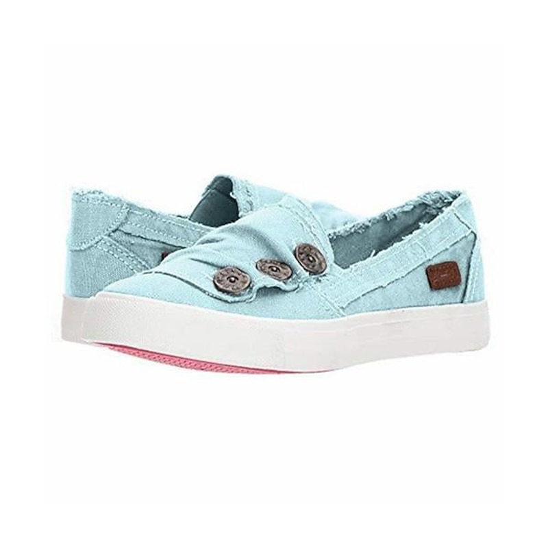Casual Slip-On Canvas Sneakers for Women with Decorative Button Detail – Comfortable Everyday Footwear for Spring, Summer, and Relaxed Outings2