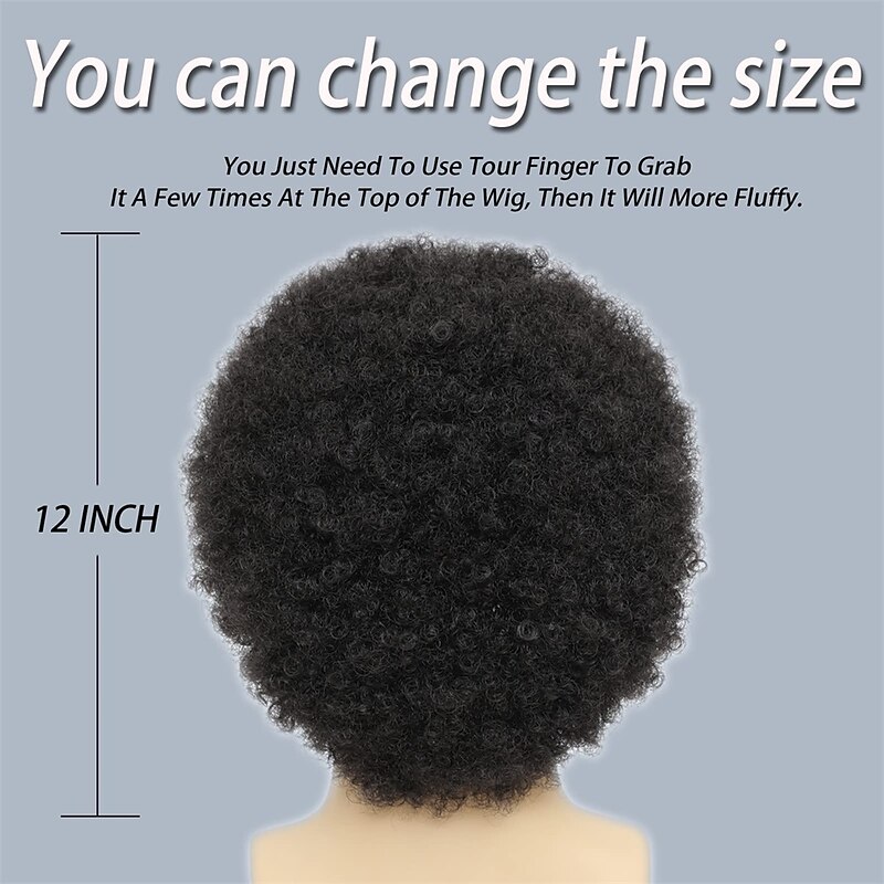 Afro Wig Men70's Costumes for Men Heat Resistant Synthetic Disco Wig Halloween Wigs4
