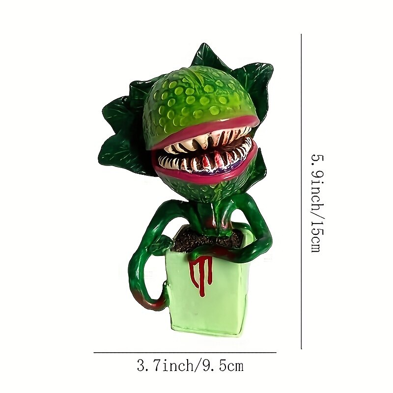 Halloween Outdoor Garden Plant Statue Sculpture Resin Cannibal Flower Outdoor Figurines Horrible Patio Art Ornaments for Lawn Decorations3