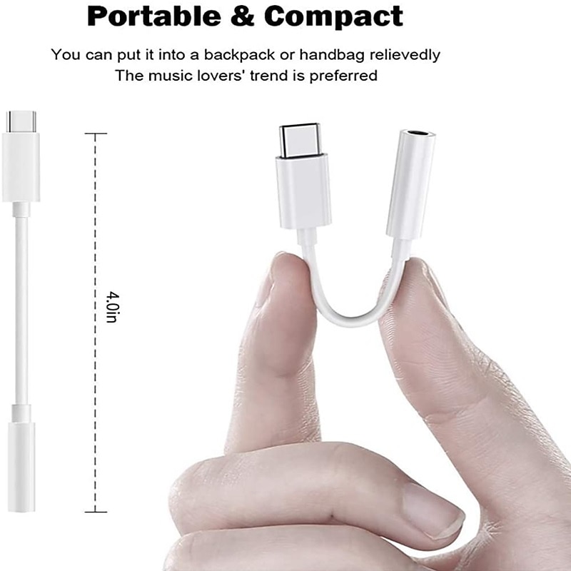 USB C to 3.5mm Female Jack Connector Headset Headphone Adapter Earphone Mic Wired Aux Cable male Type C to 3.5mm Audio Converter2