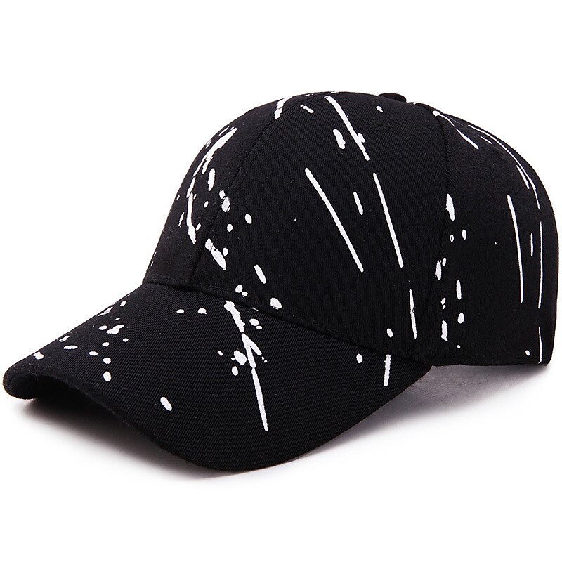 Men's Baseball Cap Black White Polyester Travel Beach Outdoor Vacation Graffiti Adjustable Fashion4