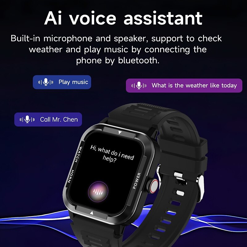 iMosi Blood Sugar Smart Watch 1.91 inch Smartwatch Fitness Running Watch Bluetooth Pedometer Call Reminder Activity Tracker Compatible with Android iOS Women Men Hands-Free Calls Waterproof4