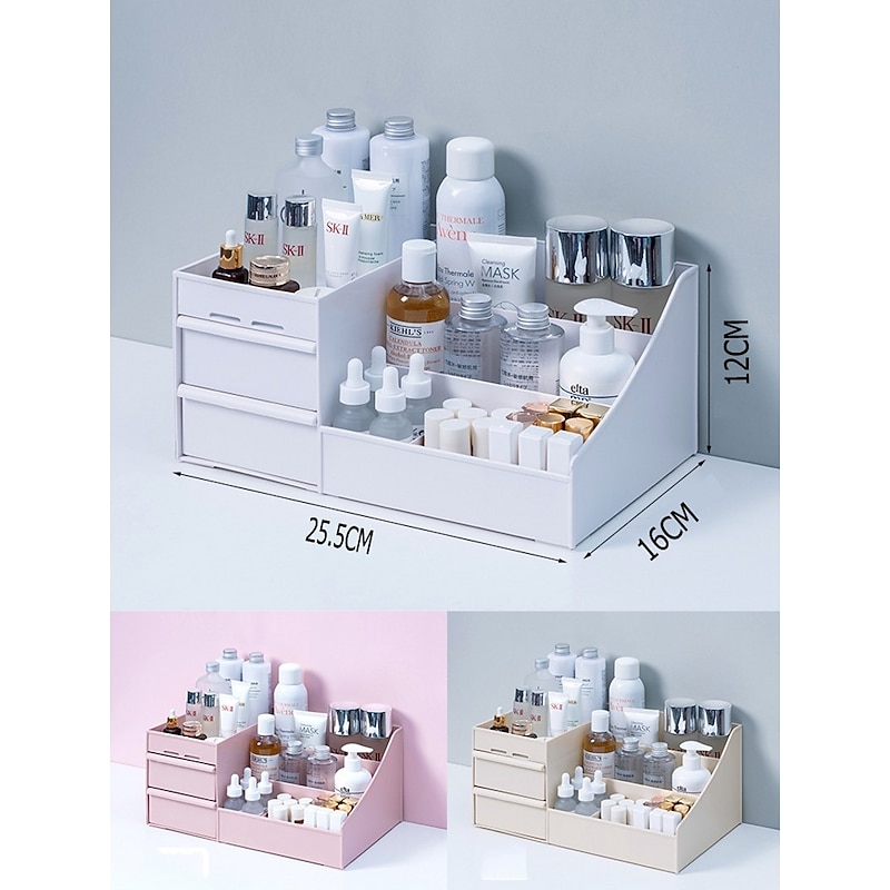 Drawer Makeup Storage Box Cosmetic Storage Box Desktop Dresser Organizer Container Jewelry Lipstick Cosmetics Storage Rack Large Capacity2