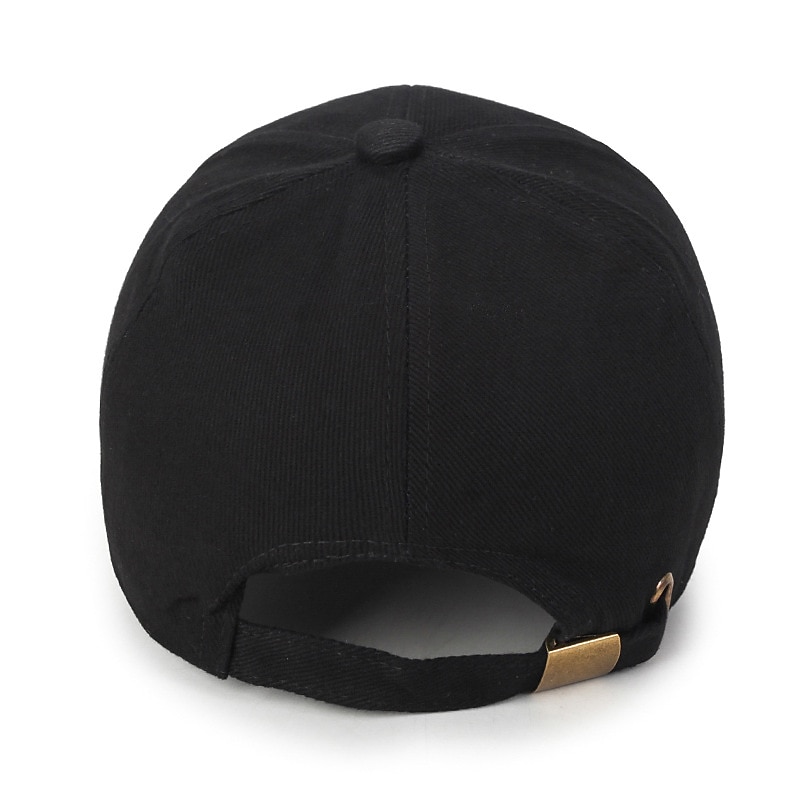 Men's Baseball Cap Black White Cotton Travel Beach Outdoor Vacation Plain Adjustable Fashion4