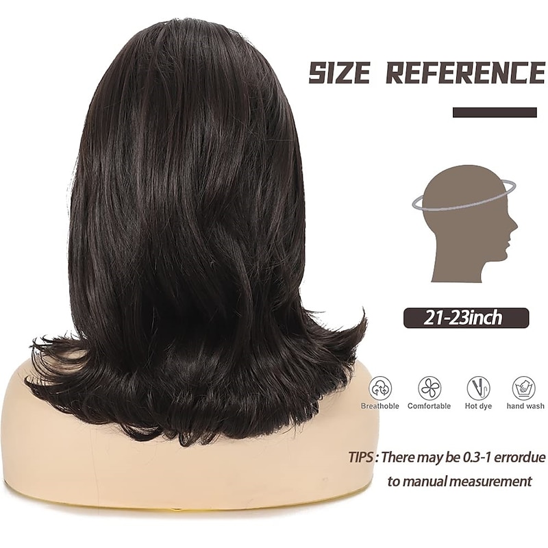 Daiaces Beehive Wig Retro Dark Brown 60s 70s Wig with Bangs Curly Synthetic Vintage Drag Queen Wigs Halloween Wigs4