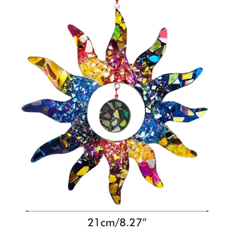 7 Colour Suncatcher Wall Decor Home Decoration Rainbow Sun Decoration Pendant Garden Home Living Room Decoration Arrangement 21x21cm/8.27''x8.27''2