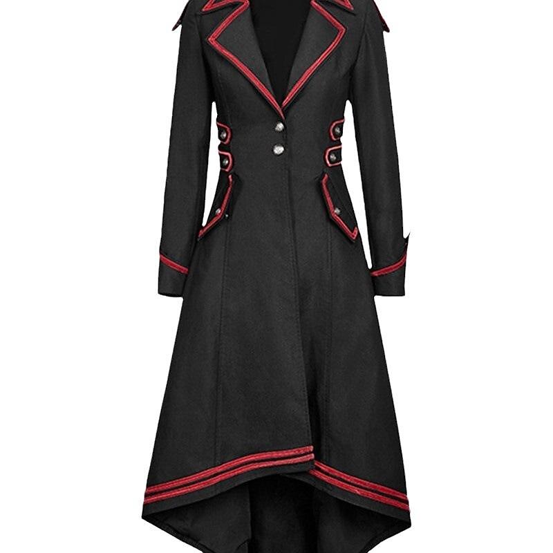 Retro Vintage Punk & Gothic Medieval Coat Masquerade Witch Fancy Dress Women's Fantasy Steampunk Walpurgis Night Masquerade Party / Evening Adults' Coat4