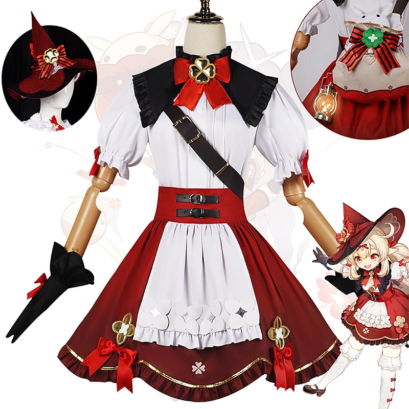 Inspired by Genshin Impact Klee Anime Cosplay Costumes Japanese Halloween Cosplay Suits Cosplay Wigs Cosplay Shoes For Women's Girls'