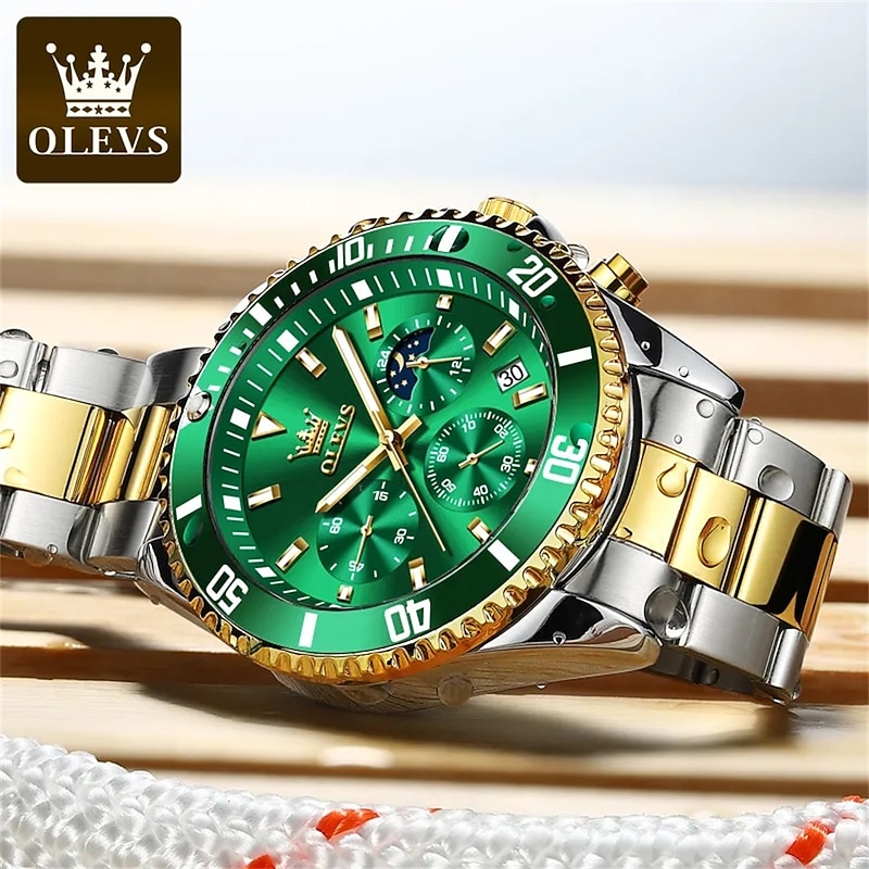 OLEVS 2870 Luxury Mens Watches Quartz Sports Waterproof Top Brand Watch Date Chronograph Quartz Men Wristwatch4