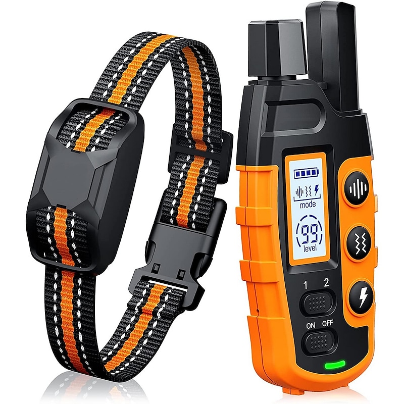 3300Ft Dog Training Collar with Remote for Small Medium Large Dogs Rechargeable Waterproof E Collar with Beep (1-8) Vibration(1-16) Safe Shock(1-99)