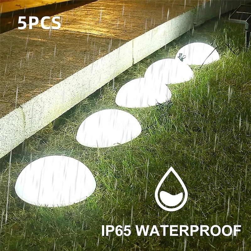 LED Solar Lawn 5-in-1 Led Solar Lights Hemisphere Solar Garden Yard Light Waterproof Outdoor for Pathway Villa Ground Landscape3