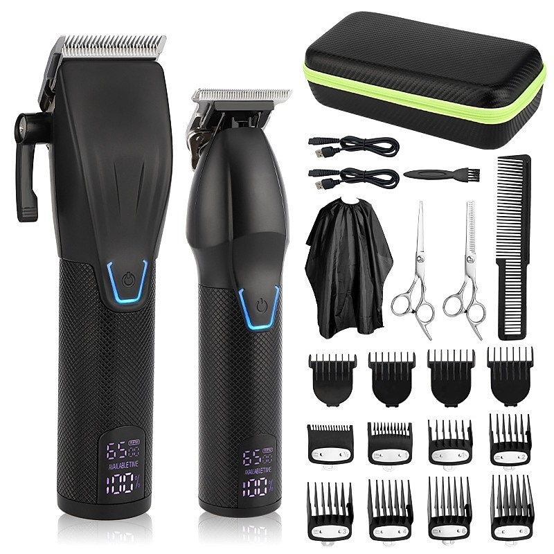 Hair Clipper And Hair Trimmer Kit Professional Hair Clippers For Men Cordless Barber Clippers Machine Rechargeable Outliner Trimmer Mens Beard Trimmer Electric Hair Cutting Grooming Kit2
