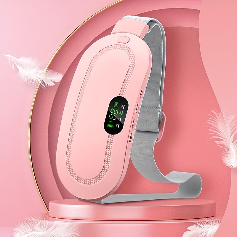 Portable Cordless Heating Pad Menstrual Heating Pad  Heating Pad For Back With 3-Speed Temperature Adjustment And 4-Speed Massage Modes Portable Electric Fast Heating Belly Wrap Belt For Women3