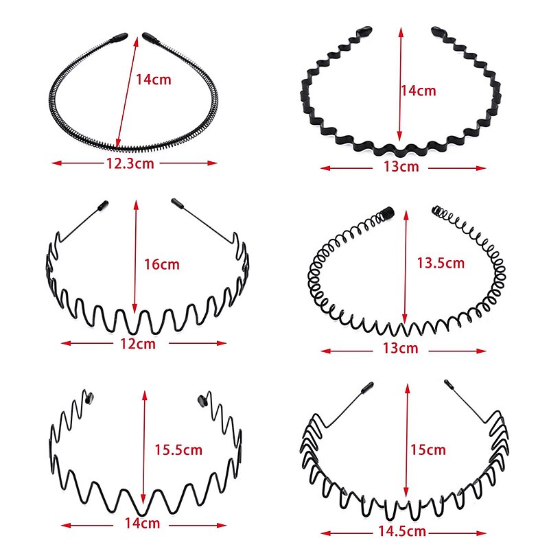 1PC Metal Headband - Hair Bands for Men and Women, Wavy Zig Zag Headbands, Curly Hair Holders, Spring Hair Hoops - Perfect Metal Hair Accessories for Style and Comfort2