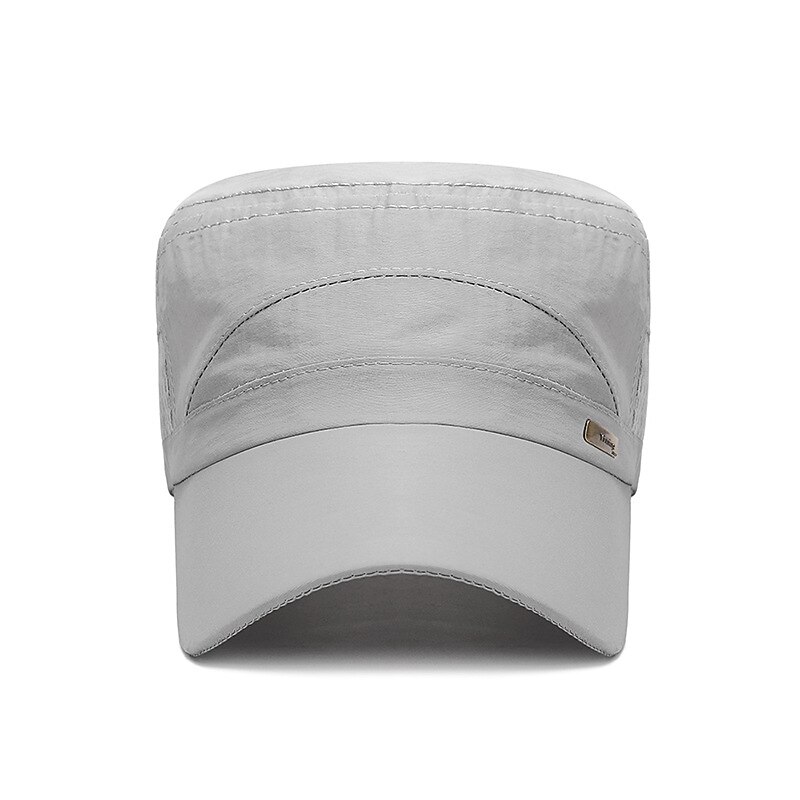 Men's Military Cap Cadet Hat Black Blue Cotton Mesh Travel Beach Outdoor Vacation Plain Adjustable3