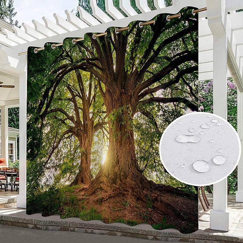 Waterproof Outdoor Curtains for Indoor Wedding Patio Thick Privacy Grommet Curtains for Wedding Bedroom, Living Room, Porch, Pergola, Cabana3
