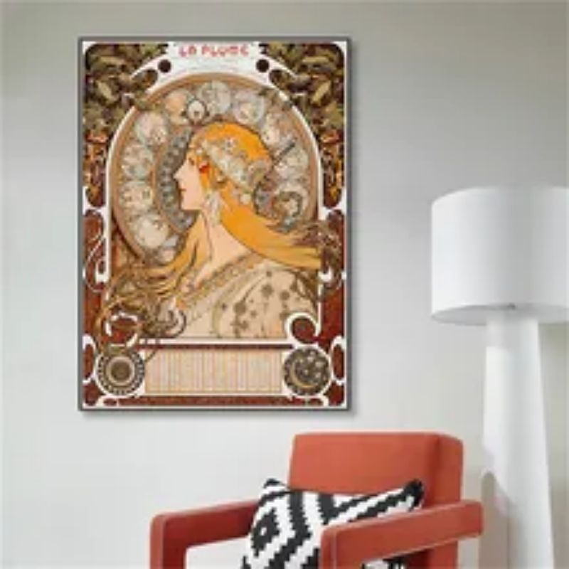 People Wall Art Canvas Vintage Art Nouveau Alphonse Mucha Prints and Posters Abstract Portrait Pictures Decorative Fabric Painting For Living Room Pictures No Frame4