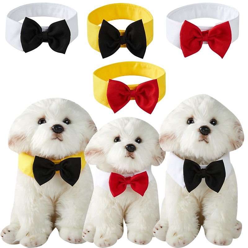 Dog Cat Tie / Bow Tie Fashion Cute Adjustable Waterproof Breathable Soft Washable Outdoor Casual Daily Dog Clothing for Bichon Frise Pomeranian Baby Pet Papillon Small
