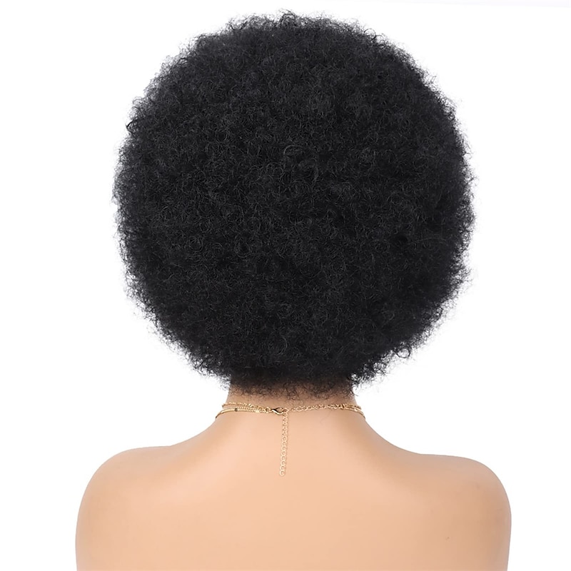 Wig 70s Afro Wigs for Black Women Afro Puff Wigs Bouncy and Soft Natural Looking Full Wigs for Daily Party Cosplay Costume Halloween Wigs3