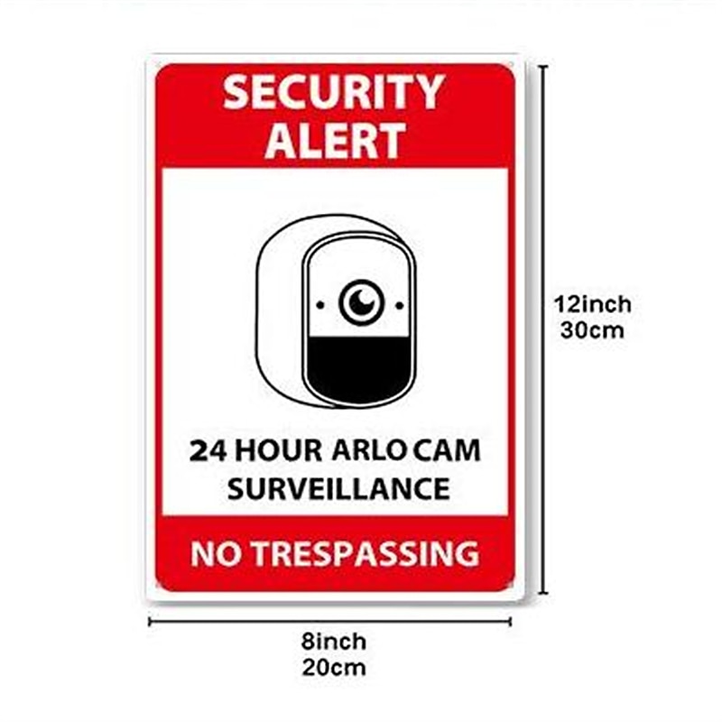 1pc Warning Metal Tin Sign No Trespassing Signs Private Property, Metal 24 Hour Video Surveillance Signs Security Camera Sign For Home Outdoor Property Yard Business Driveway Alert 20x30cm/8''x12''2