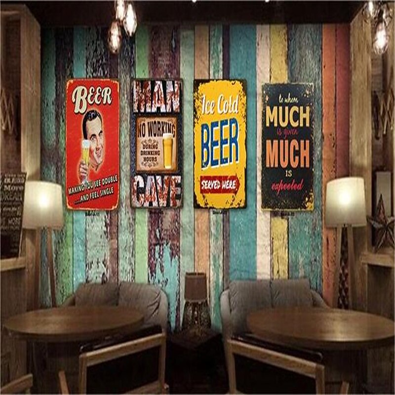 1pc Bar Metal Tin Sign Beer Tin Sign Vintage Bar Club Signs Wall Decor, Painting Wall Hanging for Home Decor Wall Art Metal Tin Sign 20x30cm/8''x12''4