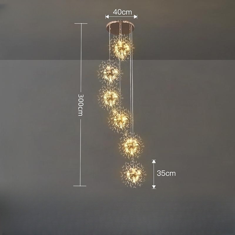 Luxury Crystal Chandeliers Cluster DesignSputnik Chandelier Ceiling Fixture Gold Pendant Light for Dining Room, Kitchen, Living Room, Restaurant(Gold, 18/36-Light) 110-240V4