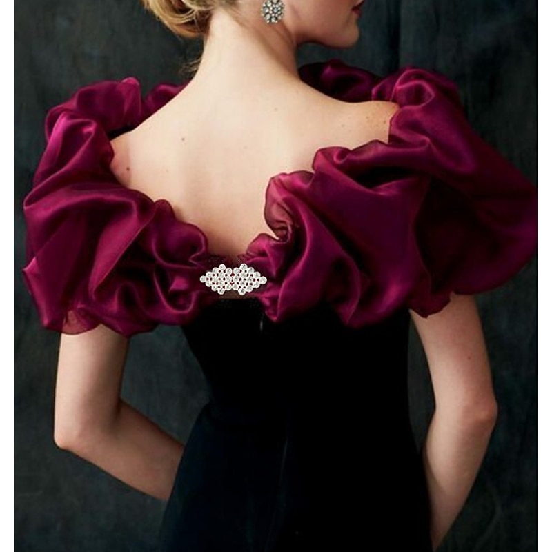 Shawls Women's Wrap Pure Elegant Sleeveless Tulle Wedding Wraps With Flower For Party Spring & Summer dress to impress2