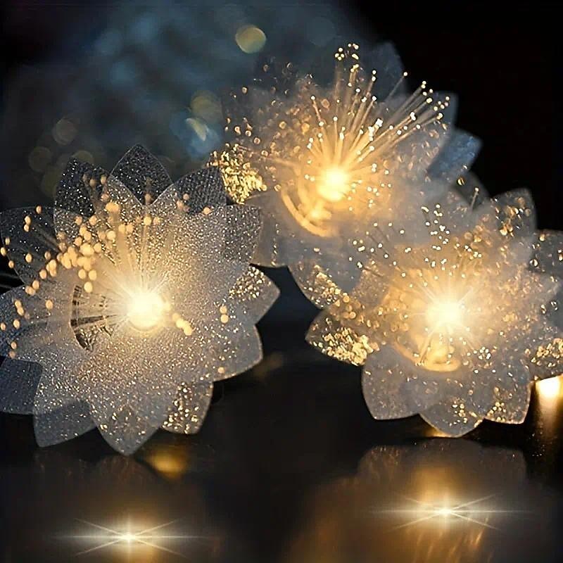 Elegant Wedding Reception Party Artificial Flower Decorative LED Light DIY Fairy Tale Wreath Leaf Light for Christmas Home Party Wedding Room Courtyard Indoor And Outdoor Decoration3