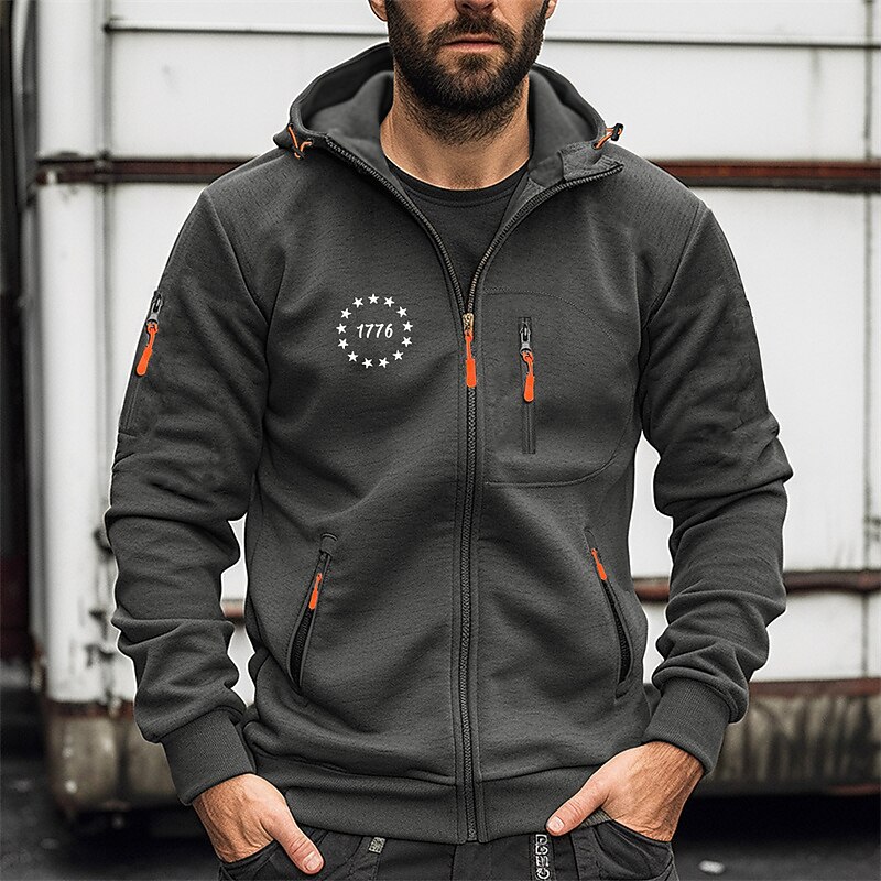 Men's Graphic Letter Long Sleeve Sweatshirts  Hooded Streetwear Designer Sports & Outdoor Casual Spring &  Fall Black White Wine Clothing Apparel Designer S M L XL XXL 3XL