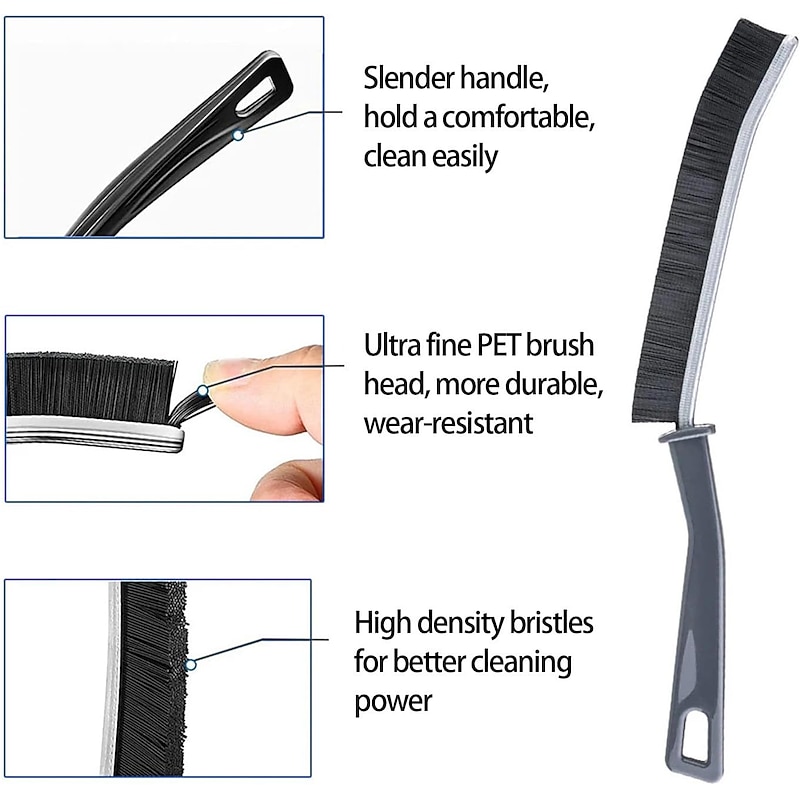 3pcs Hard-Bristled Crevice Cleaning Brush, Gap Cleaning Brush, Multifunctional Joint Cleaning Brush, Window Groove Cleaning Brush, Detailing Brush for Tile Floors, Kitchen, Bathroom4