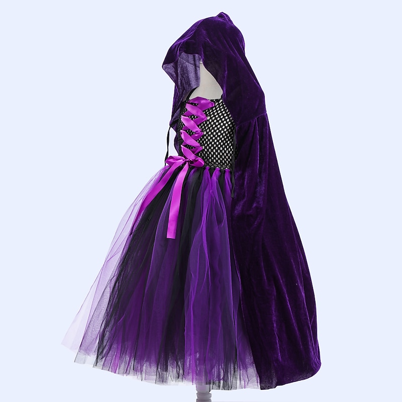 Witch Halloween Dress Cosplay Costume Party Costume Walpurgis Night Kid's Girls' Carnival Masquerade Carnival Party / Evening Weekend Easy Halloween Costumes Dress Up3
