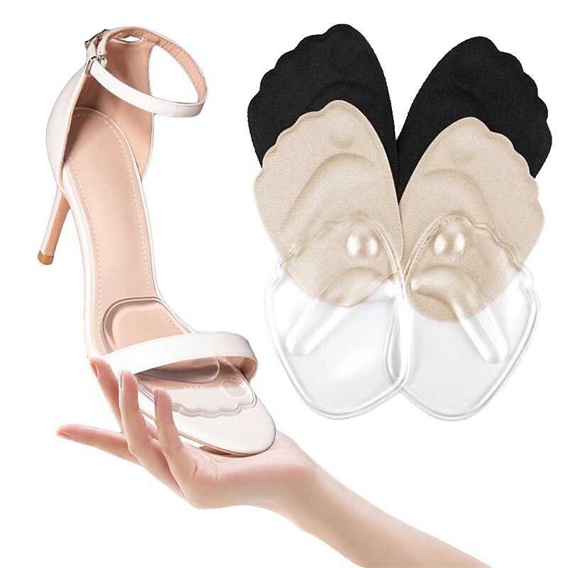 2 Pairs Women's Transparent Gel Insoles for High Heels with Anti-Slip and Cushioning Design - Comfortable Foot Pads for All-Day Wear2