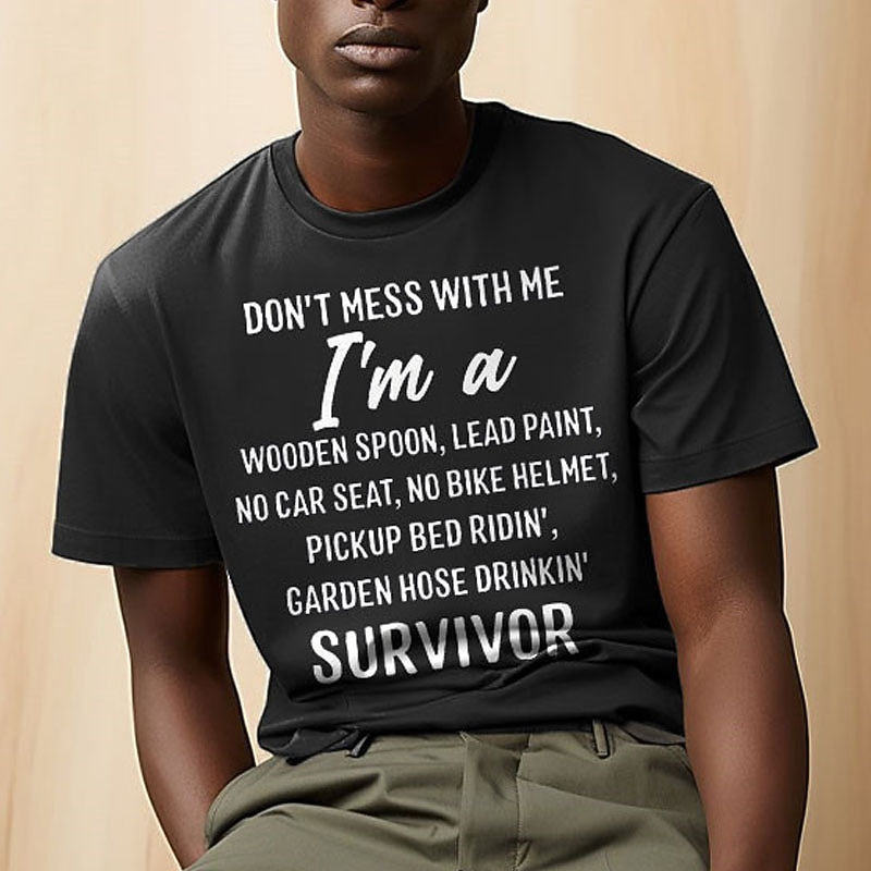 Men's Letter Graphic Prints T Shirt Graphic Tee Cotton Short Sleeve Graphic Shirt Black White Navy Blue Comfortable Tee Outdoor Street Fashion Designer Clothing2