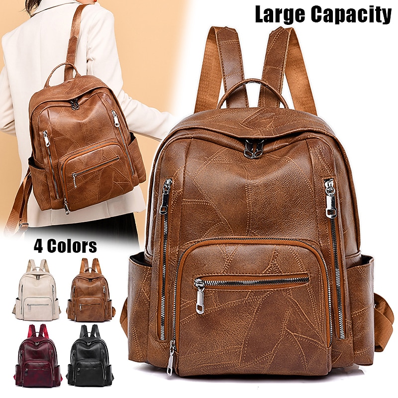 Women's Large Capacity Oxford Backpack - Stylish Anti-Theft Back to School Bag in 4 Colors