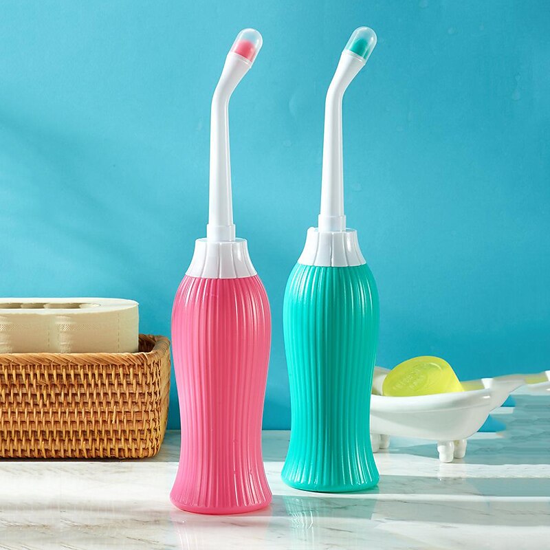 450ml Protable Bidet Sprayer for Toilet with 2 Detachable Nozzle & Head, Handheld Personal Bidet Shattaf Cleaning Personal Hygiene Washing2