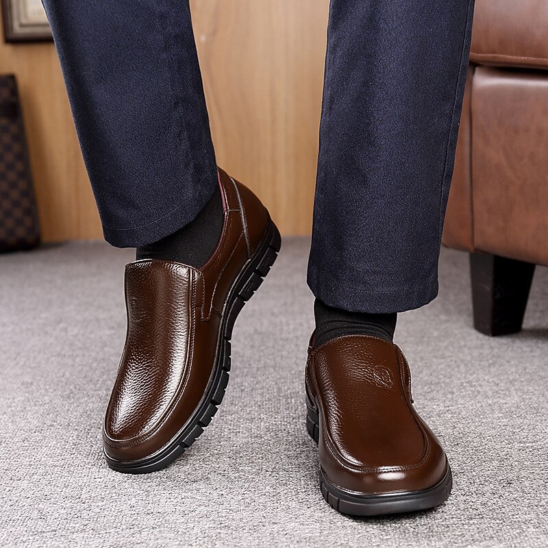 Men's Loafers & Slip-Ons Plus Size Comfort Shoes Walking Business Casual Outdoor Daily Nappa Leather Breathable Comfortable Slip Resistant Loafer Black Brown Summer Spring3