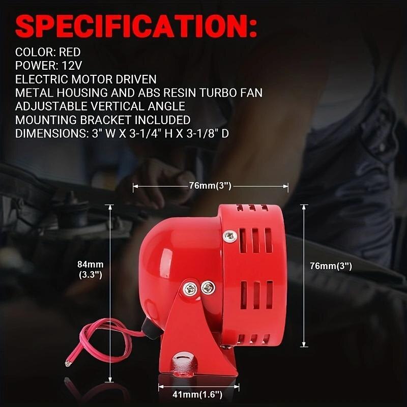 StarFire 1pcs MS-190 Motor Alarm Horn Wind Screw Electric Air Defense Alarm High decibel 220V Mine Factory Alarm Horn2