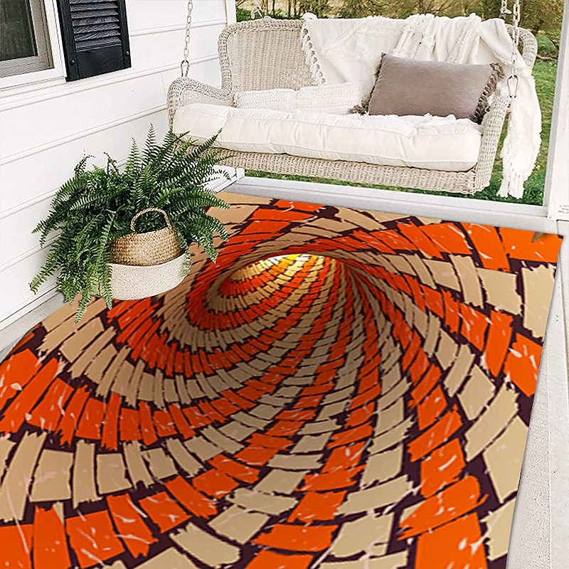 3D Vortex Door Mat Anti-Slip Non Skid Outdoor Rug Floor Mat Area Rug Front Door Livingroom Bedroom 1pc2