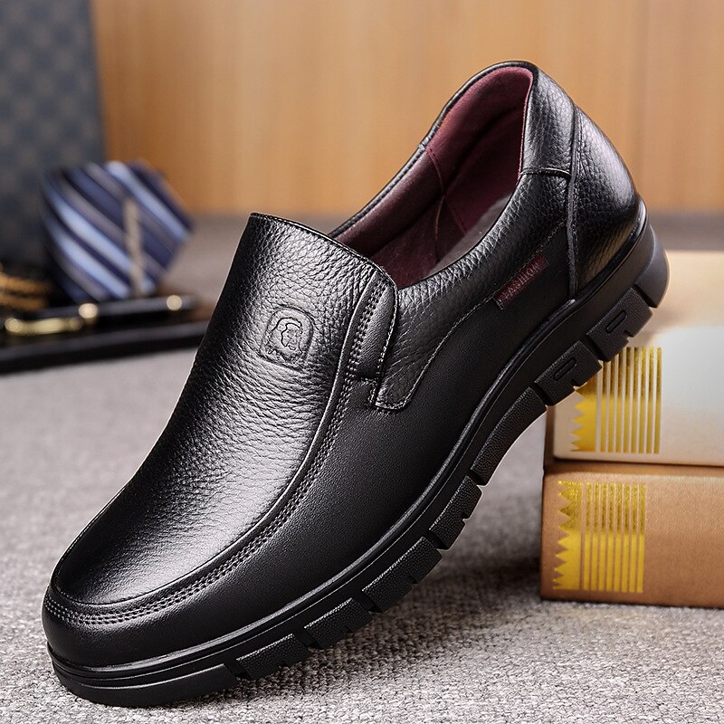 Men's Loafers & Slip-Ons Plus Size Comfort Shoes Walking Business Casual Outdoor Daily Nappa Leather Breathable Comfortable Slip Resistant Loafer Black Brown Summer Spring 5