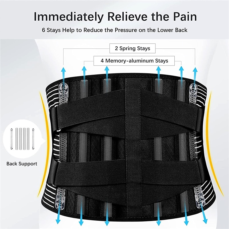 Double Pull Back Lumbar Support Belt Waist Orthopedic Brace Men Women Corset Spine Decompression Waist Trainer Pain Relief3