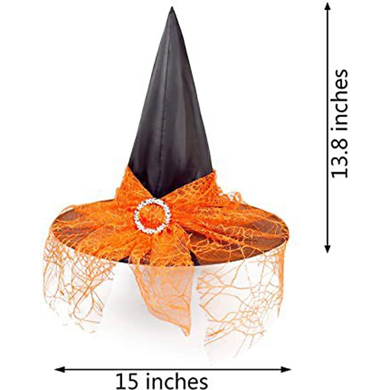 Witch Hat Halloween Props Women's Girls' Halloween Halloween Mardi Gras Easy Carnival Costume for Walpurgis Night2